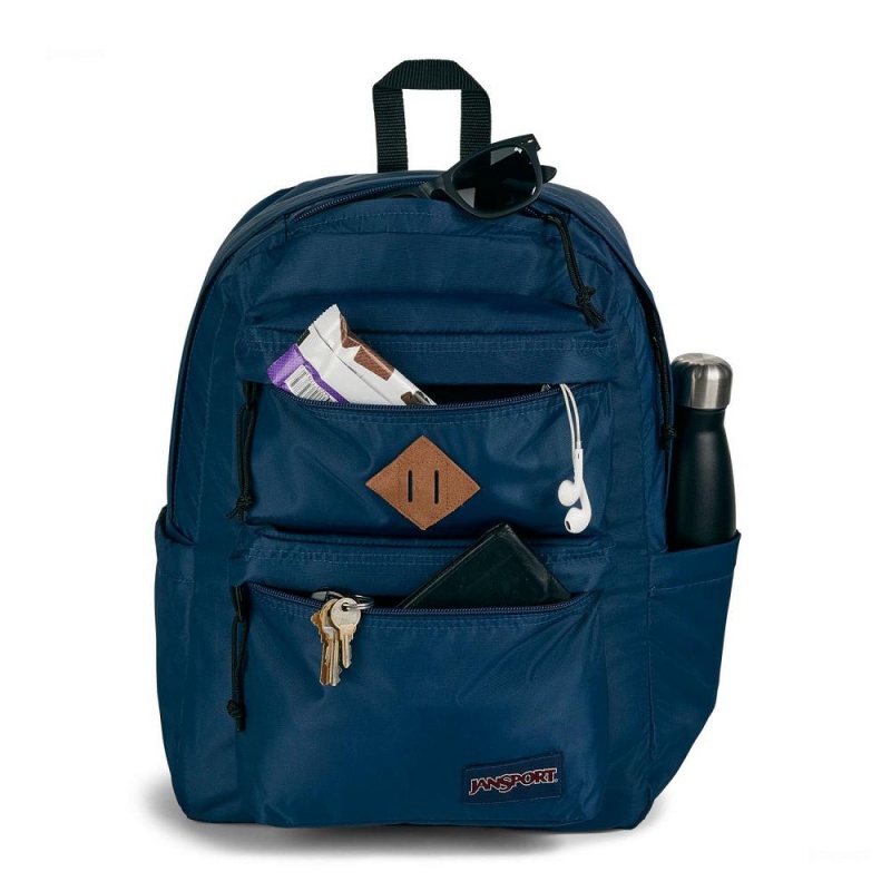 JanSport Double Break Ruksaci Školske ruksake Tamnoplave | FHRUI65778