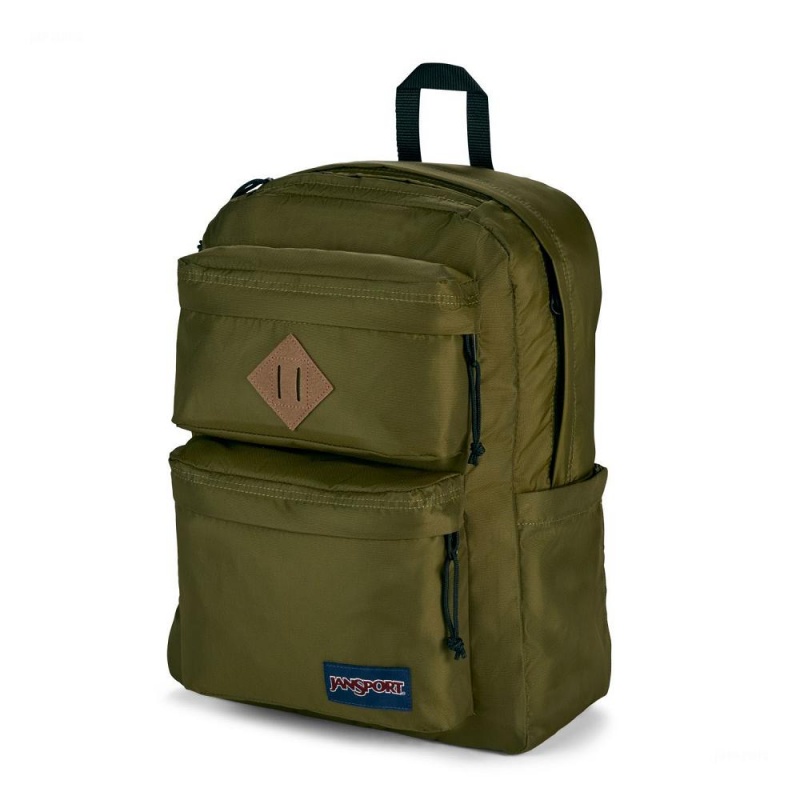 JanSport Double Break Ruksaci Školske ruksake Maslinasto Zelene | DHRVO47823