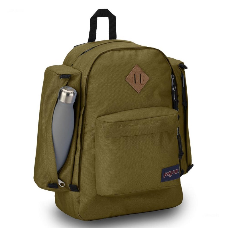 JanSport Field Pack Ruksaci Ruksak za planinarenje Maslinasto Zelene | UHRTG37751