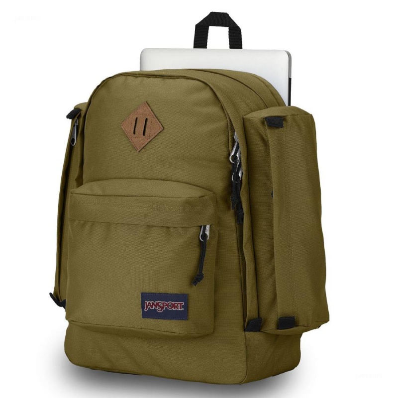 JanSport Field Pack Ruksaci Ruksak za planinarenje Maslinasto Zelene | UHRTG37751