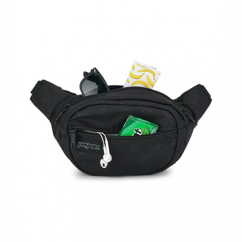 JanSport Fifth Avenue Torbe Fanny Paketi Crne | HREAH15570