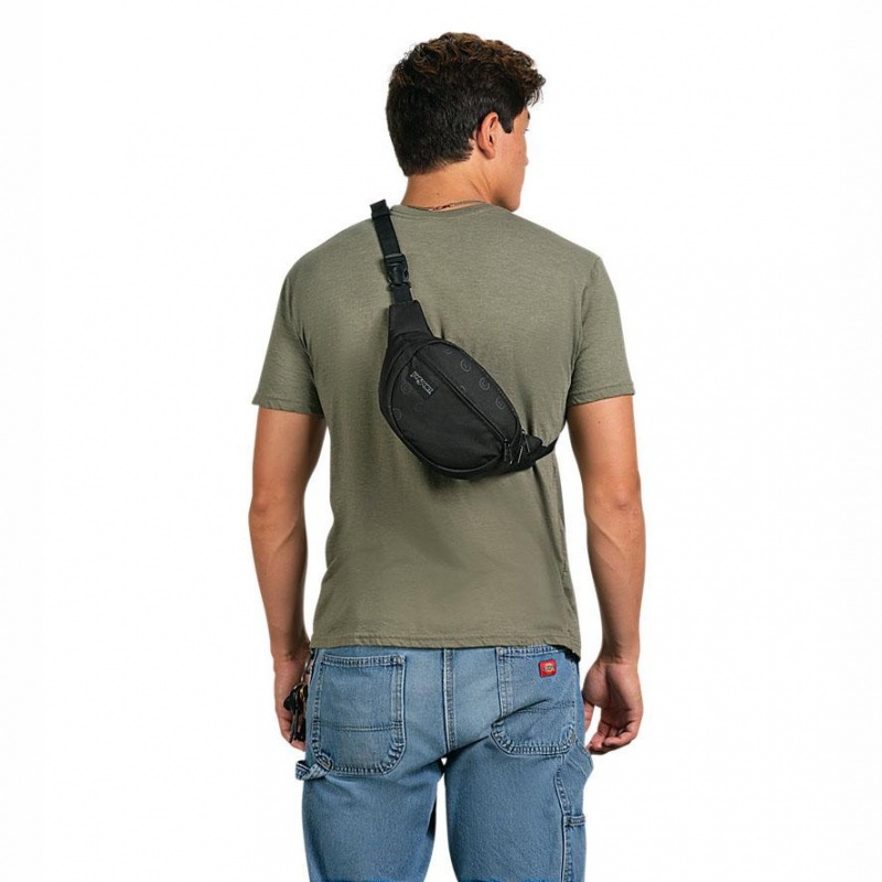 JanSport Fifth Avenue Torbe Fanny Paketi Crne | HREAH15570