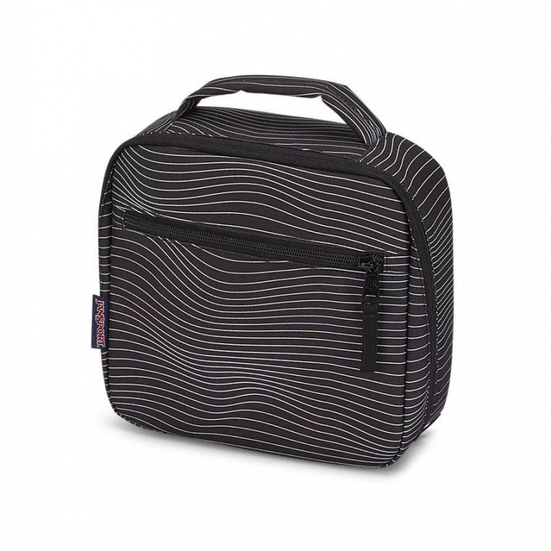 JanSport LUNCH BREAK Torbe Torba Za Ručak Crne Bijele | HRQAV81286