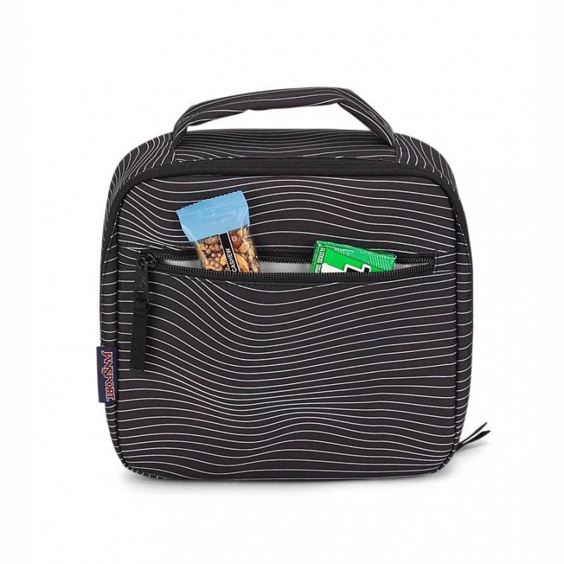 JanSport LUNCH BREAK Torbe Torba Za Ručak Crne Bijele | HRQAV81286