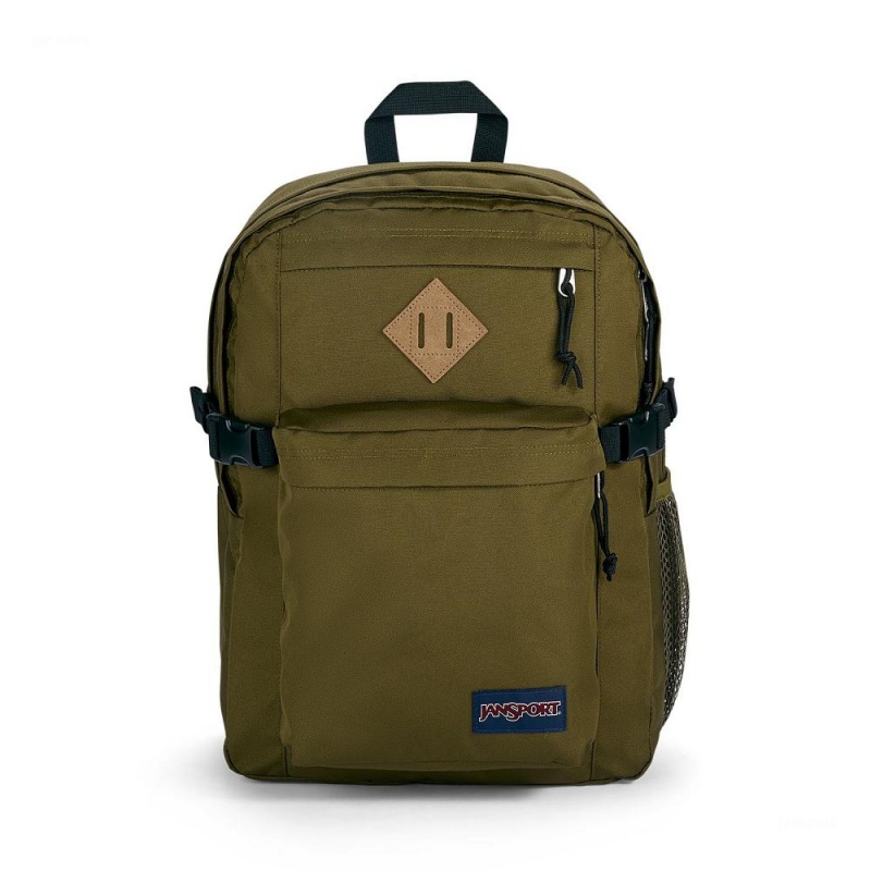JanSport Main Campus Ruksaci Školske ruksake Maslinasto Zelene | HRDYB75890