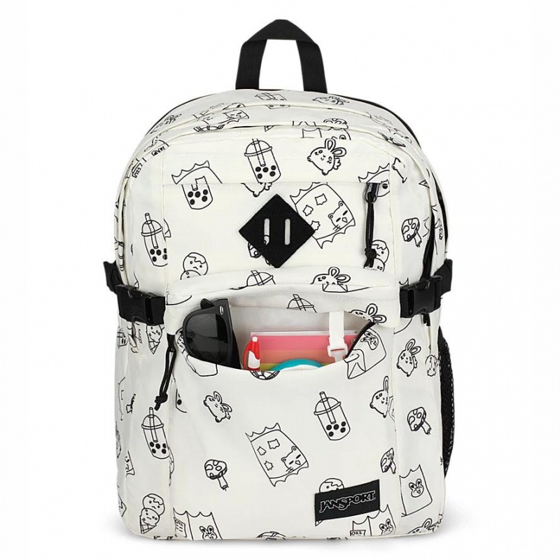 JanSport Main Campus Ruksaci Školske ruksake Bijele | AHRDF35169