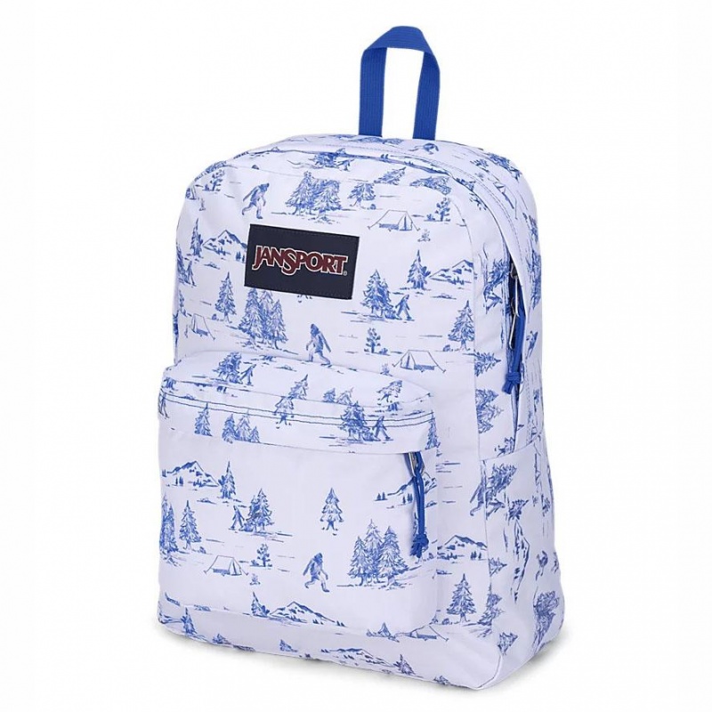 JanSport SuperBreak® Plus Ruksaci Laptop Ruksak Bijele Plave | YHRGT18123