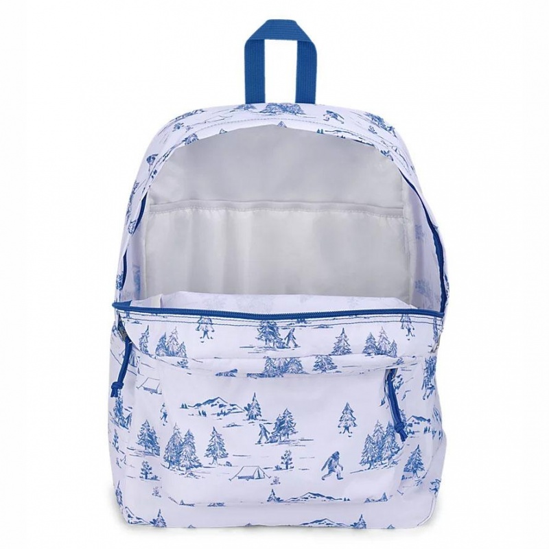 JanSport SuperBreak® Plus Ruksaci Laptop Ruksak Bijele Plave | YHRGT18123