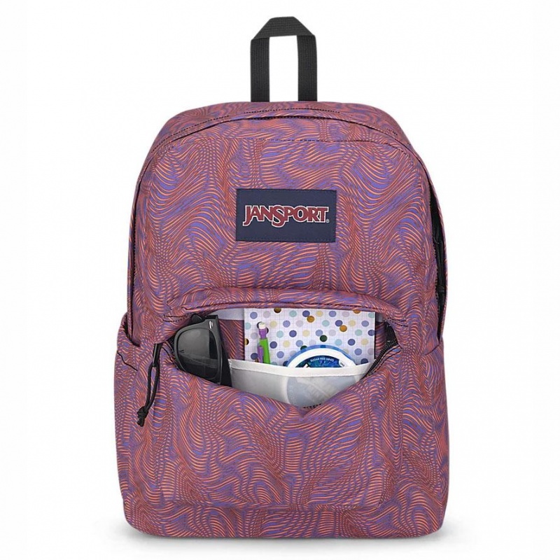 JanSport SuperBreak® Plus Ruksaci Školske ruksake Ljubičaste Narančaste | HRCVG42195
